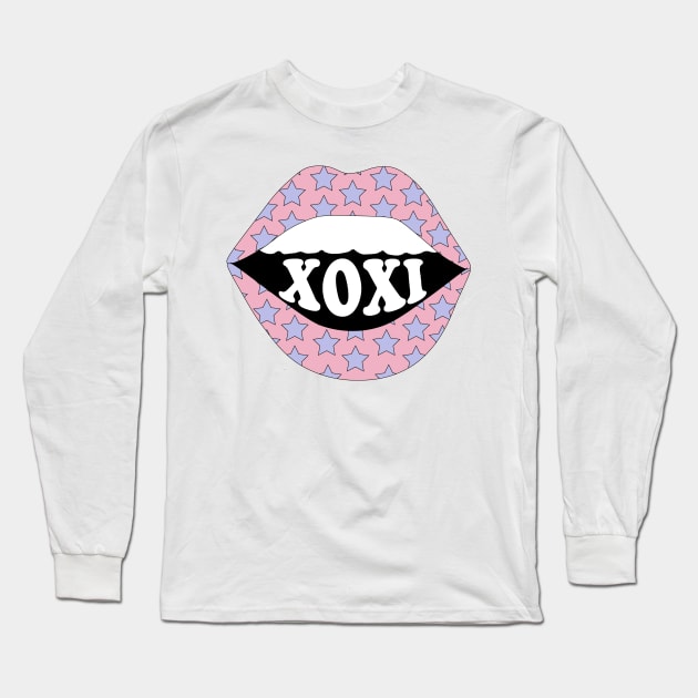 XOXI Pink Lips Long Sleeve T-Shirt by sydneyurban